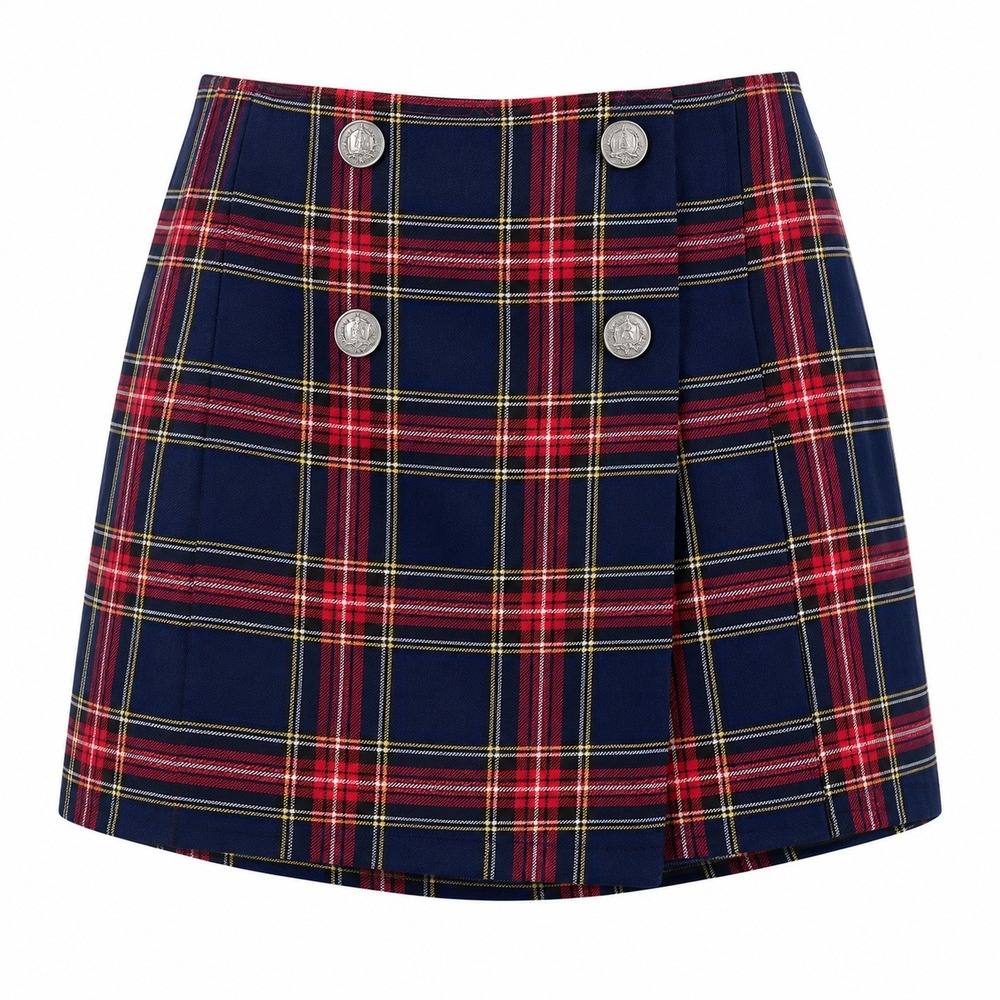 Vtg DynamX Plaid Mini Skirt Women Sz 11 Tartan Heritage Schoolgirl Mod Revival